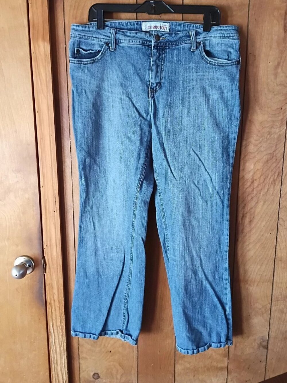 Faded Glory Women’s 18 Petite Bootcut Stretch Jeans Blue Denim Mid Rise